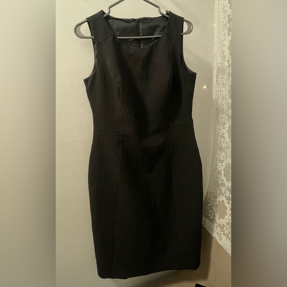Formal dress - black with white lines
